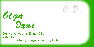 olga dani business card